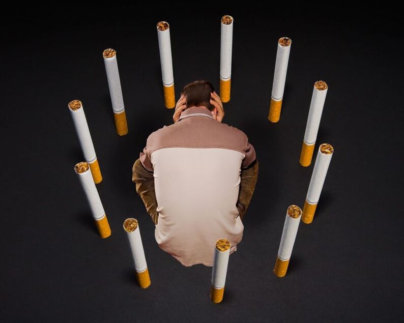 nicotine addiction such as quitting smoking